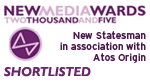 Shortlisted for this year?s New Media Awards 2005